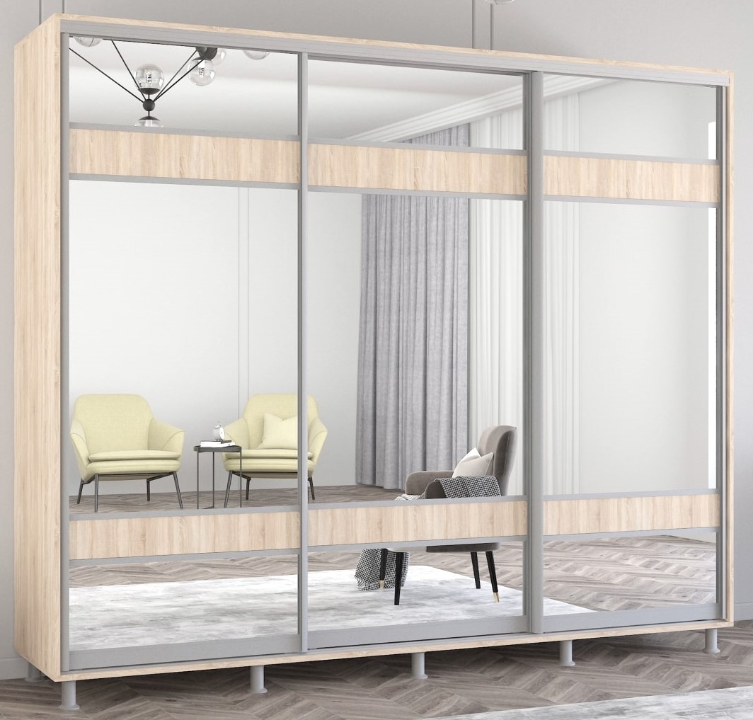 Dulap cu uşi glisante Mobildor-Lux Aron 270x210 (3025 Stejar Sonoma) K3