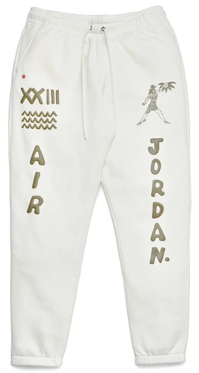 Pantaloni spotivi pentru bărbați Nike Jordan Flt Artst Srs Flc Pant Sail/Palomino, s.XXL