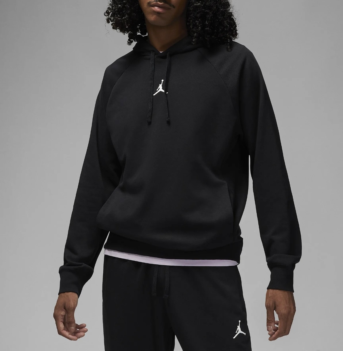 Hanorac pentru bărbați Nike M Jordan Dri-FIT Sport Crossover Fleece Hoodie Black/White, s.L