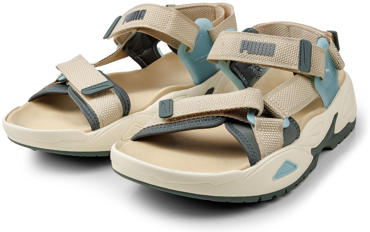 Sandale pentru bărbați Puma Traek Lite Putty/Turquoise Surf/Sugared Almond s.43