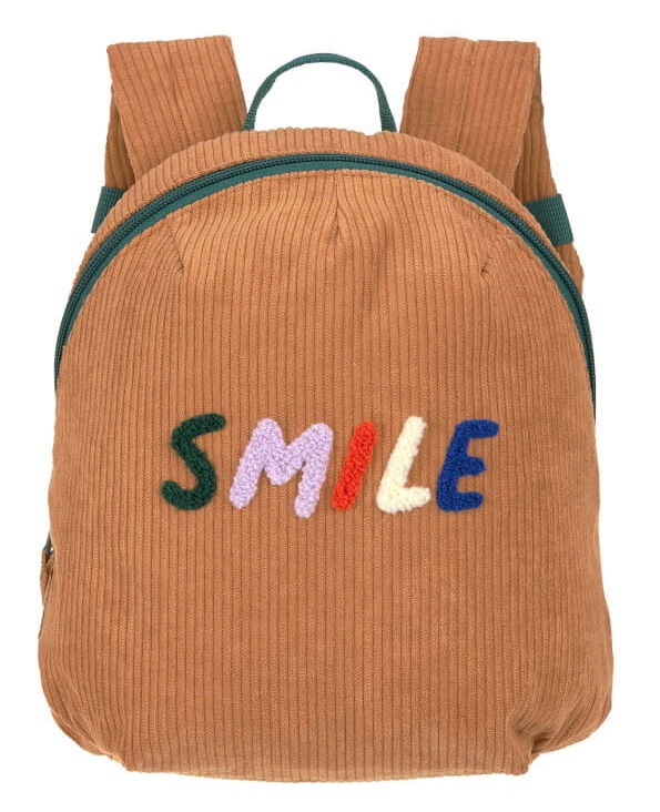 Rucsac pentru copii Lassig Cord Little Gang Smile Caramel (LS1203042337)