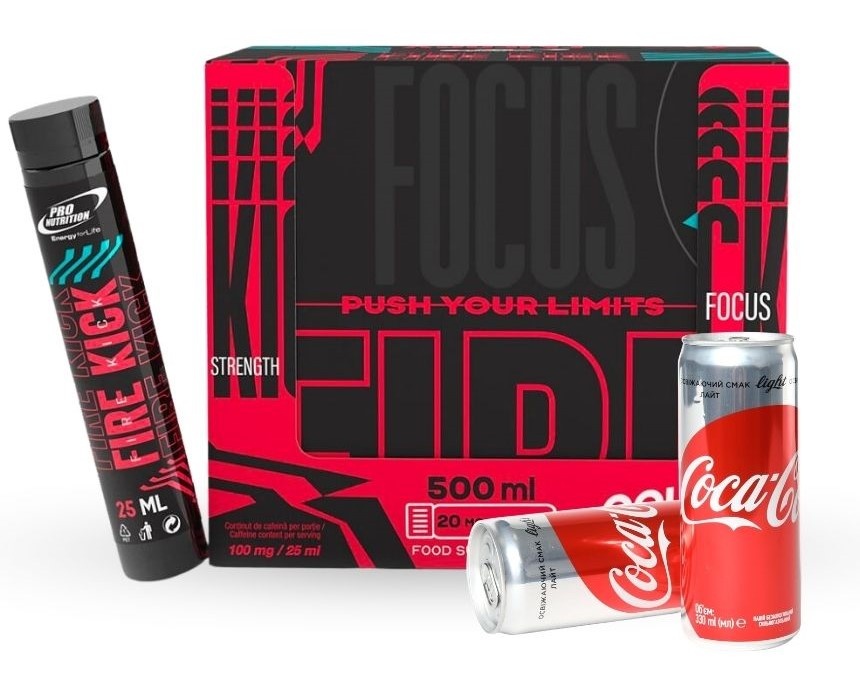 Complex pre-antrenament ProNutrition Fire Kick 20x25ml Cola