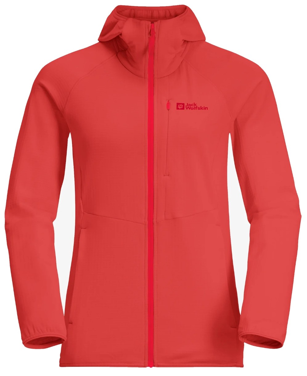 Женская толстовка Jack Wolfskin Kolbenberg Hooded Fz W Red XS
