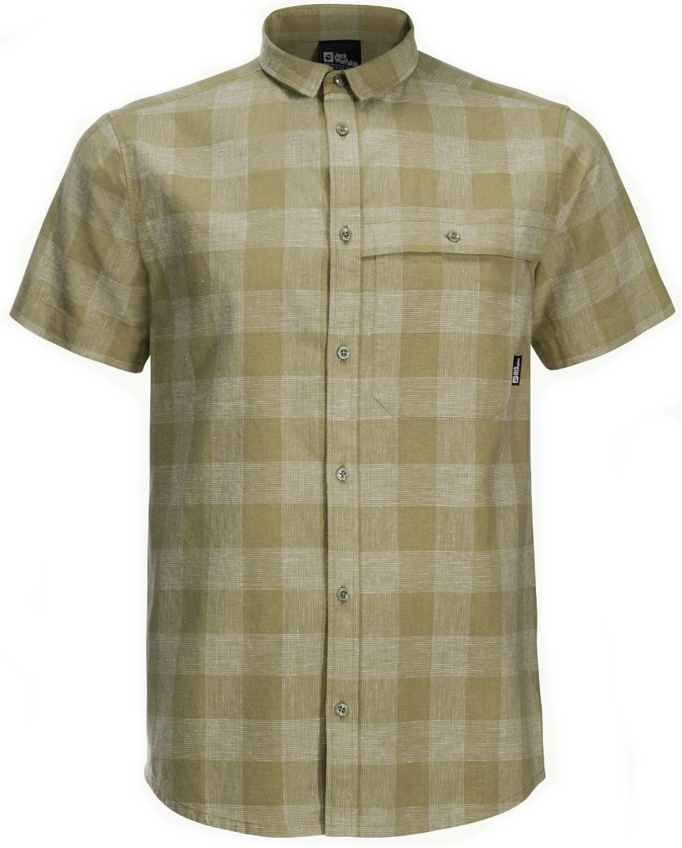 Cămașă bărbătească Jack Wolfskin Highlands Shirt M Darkolivegreen L