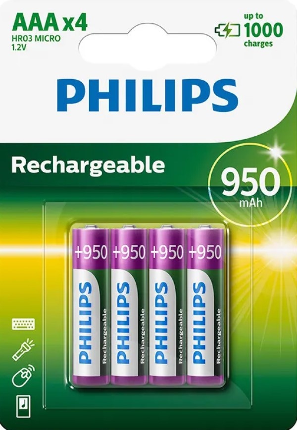 Набор батареек Philips MULTILIFE 950 mAh 1.2 B AAA