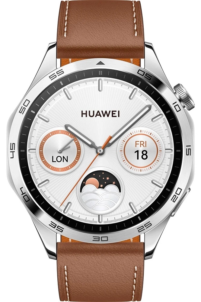 Smartwatch Huawei Watch GT 4 46mm Brown with Brown Leather Strap