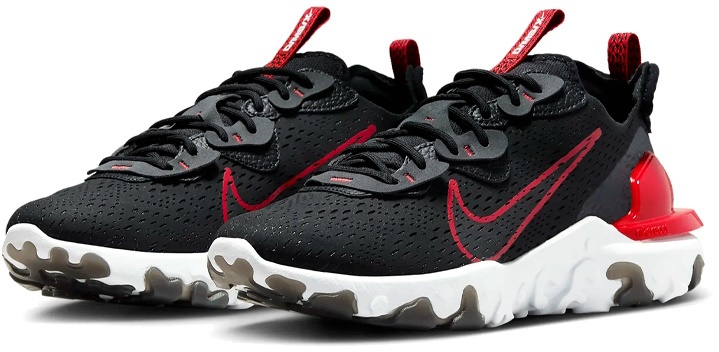 Кроссовки мужские Nike React Vision Black/Iron Grey/White/University Red, s.43