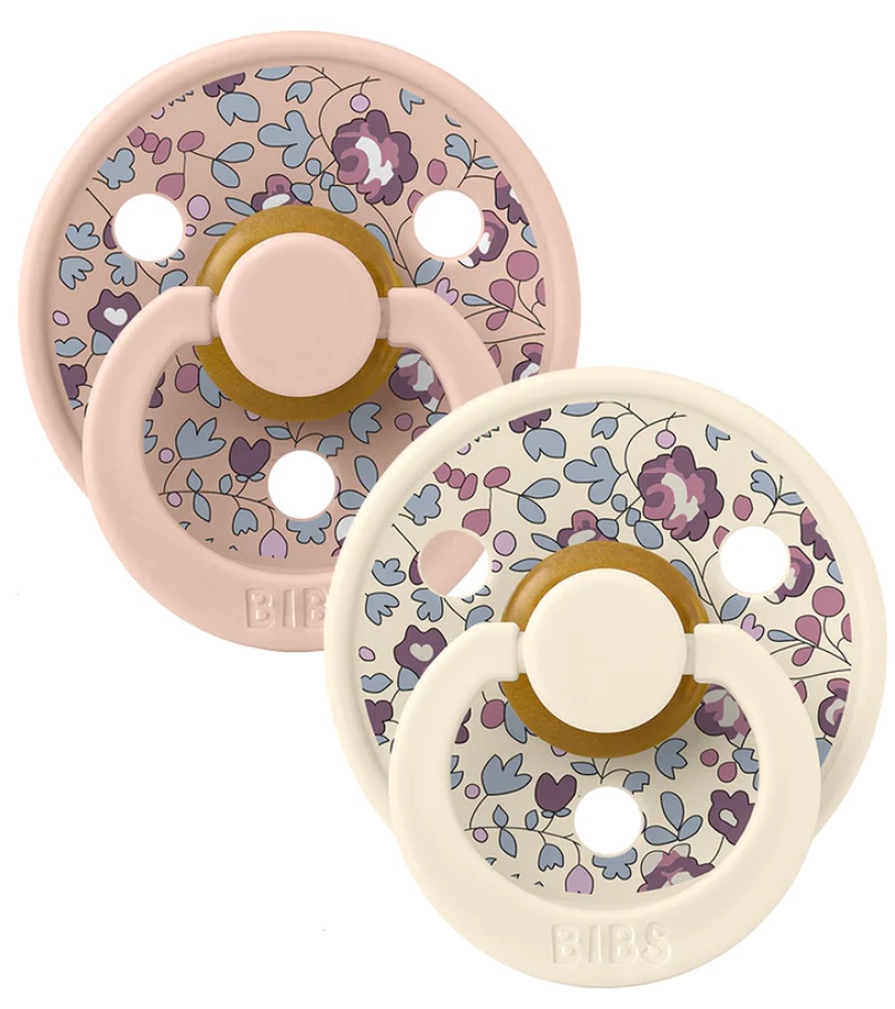 Suzeta BIBS Liberty Colour 2 Pack Eloise Blush Mix 0-6months