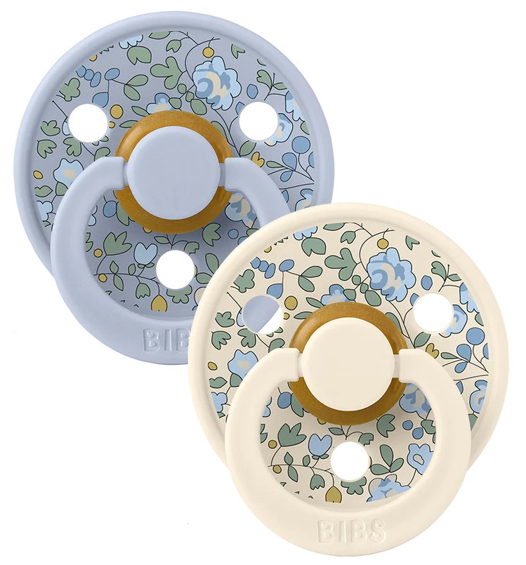 Suzeta BIBS Liberty Colour 2 Pack Eloise Dusty Blue Mix 6-18months