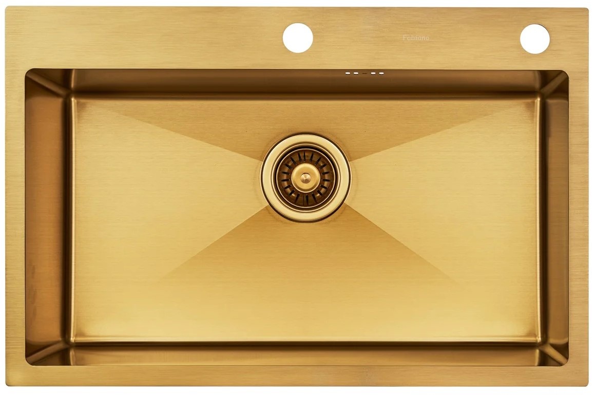 Кухонная мойка cо смесителем и дозатором Fabiano 70x45 Gold