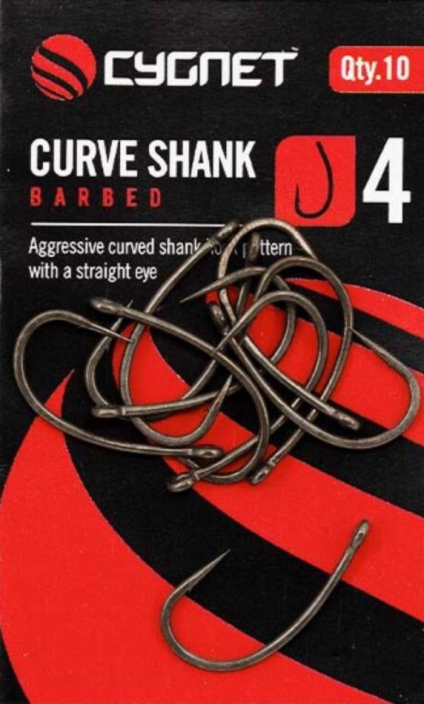 Крючки для рыбалки Cygnet Curve Shank Barbed 4 10pcs