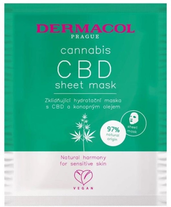 Маска для лица Dermacol Cannabis CBD Sheet Mask 1pcs