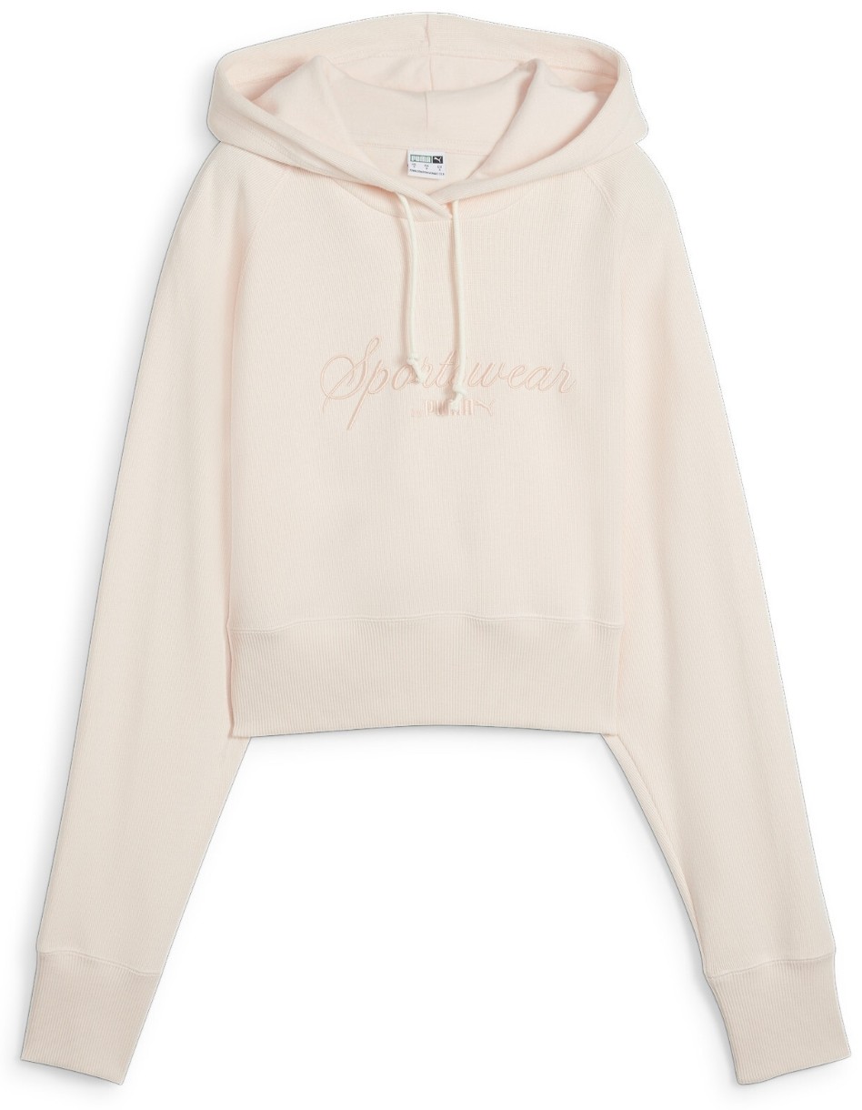 Женская толстовка Puma Classics+ Relaxed Cropped Hoodie Rosebay M