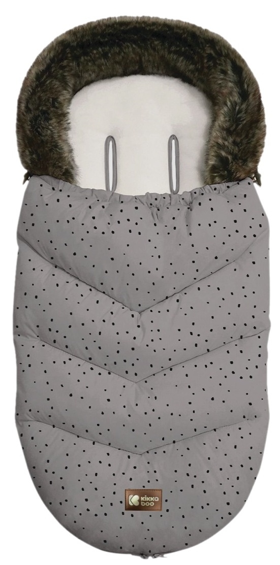Husa de iarnă pentru copii Kikka Boo Luxury Fur Dots Grey (31108040094)