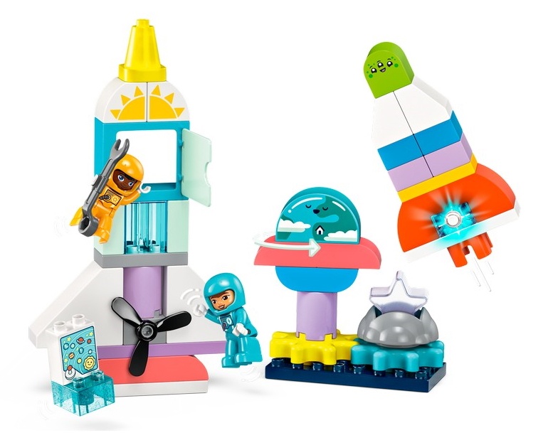 Set de construcție Lego Duplo: 3in1 Space Shuttle Adventure (10422)
