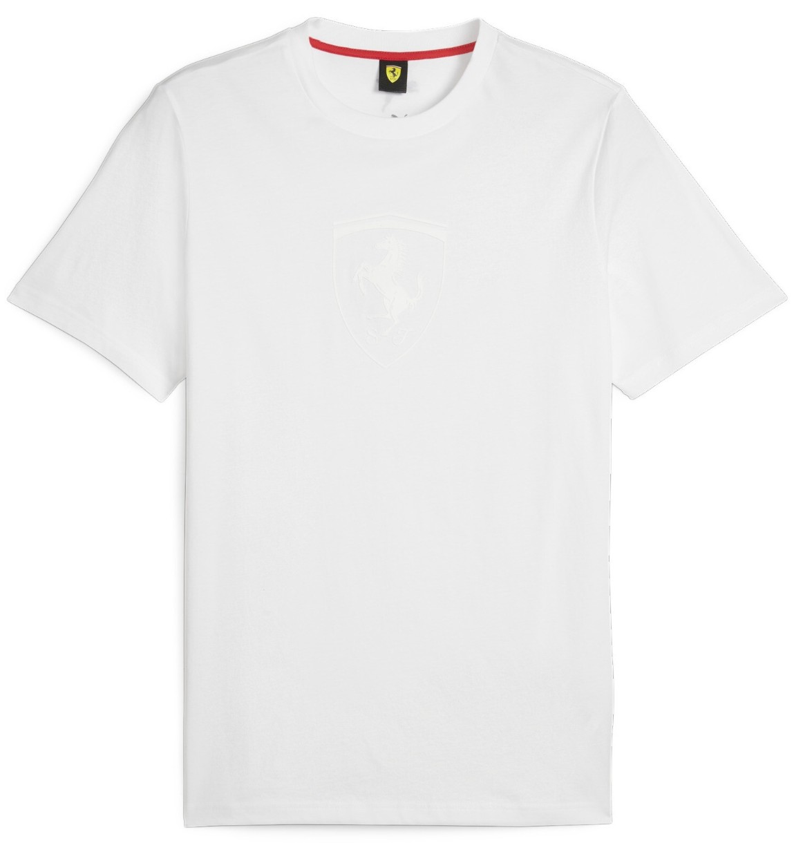 Tricou bărbătesc Puma Ferrari Race Big Shield Tonal Puma White, s.M