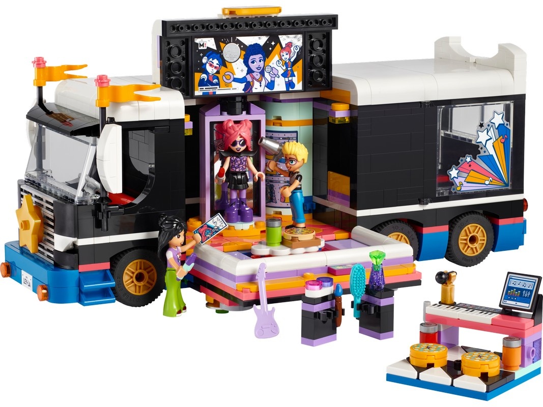 Set de construcție Lego Friends: Pop Star Music Tour Bus (42619)