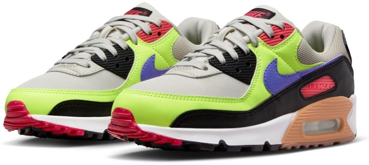 Кроссовки женские Nike Wmns Air Max 90 Light Bone/Light Ultramarine/Volt/Black, s.39