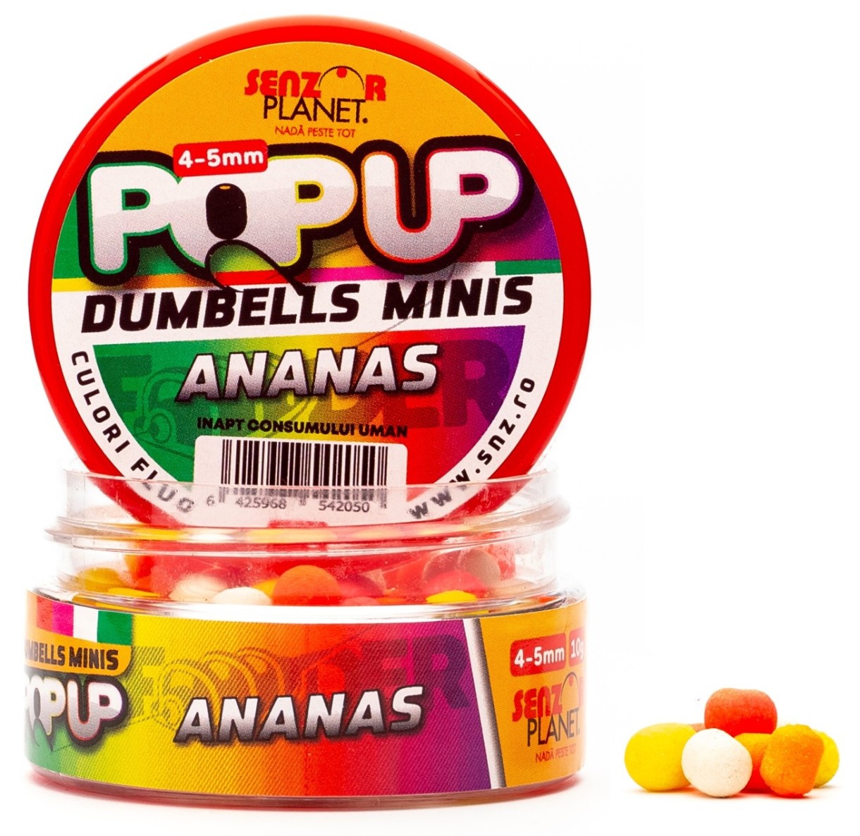 Boilies pentru pescuit Senzor Dumbells Minis Ananas 4-5mm 10g