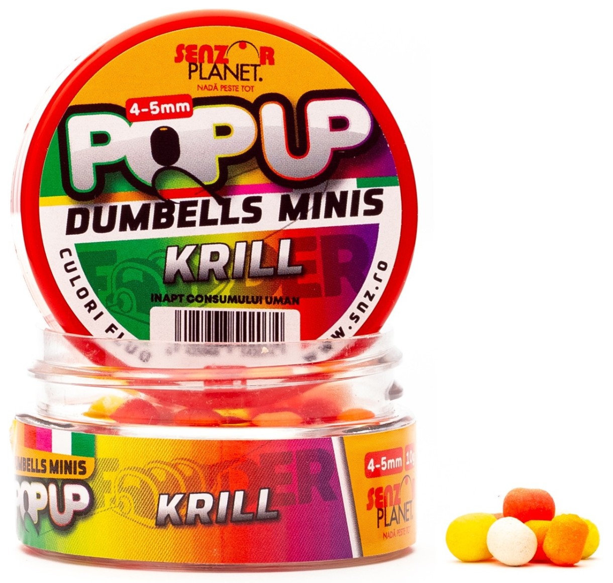 Boilies pentru pescuit Senzor Dumbells Minis Krill 4-5mm 10g