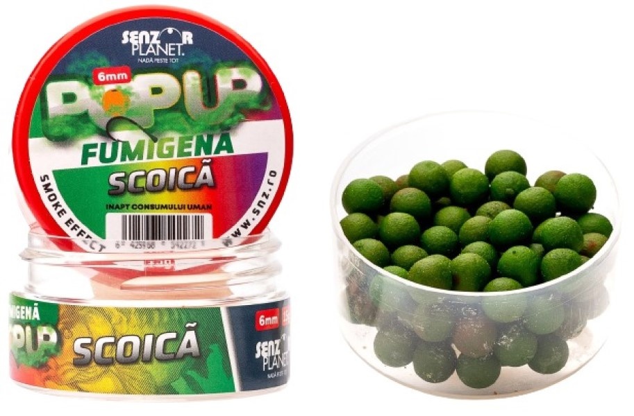 Boilies pentru pescuit Senzor Fumigenă Scoica 6mm 15g