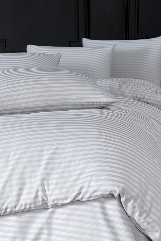Постельное бельё Newhome Stripe Satin Grey (53380.4)