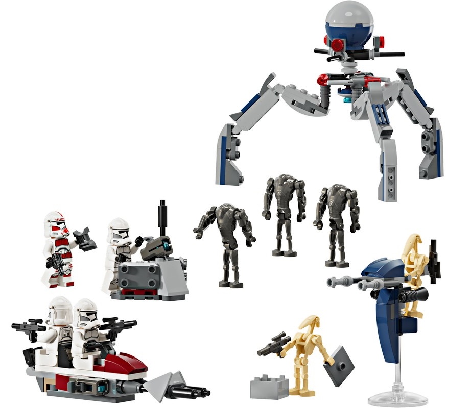 Set de construcție Lego Star Wars: Clone Trooper & Battle Droid Battle Pack (75372)