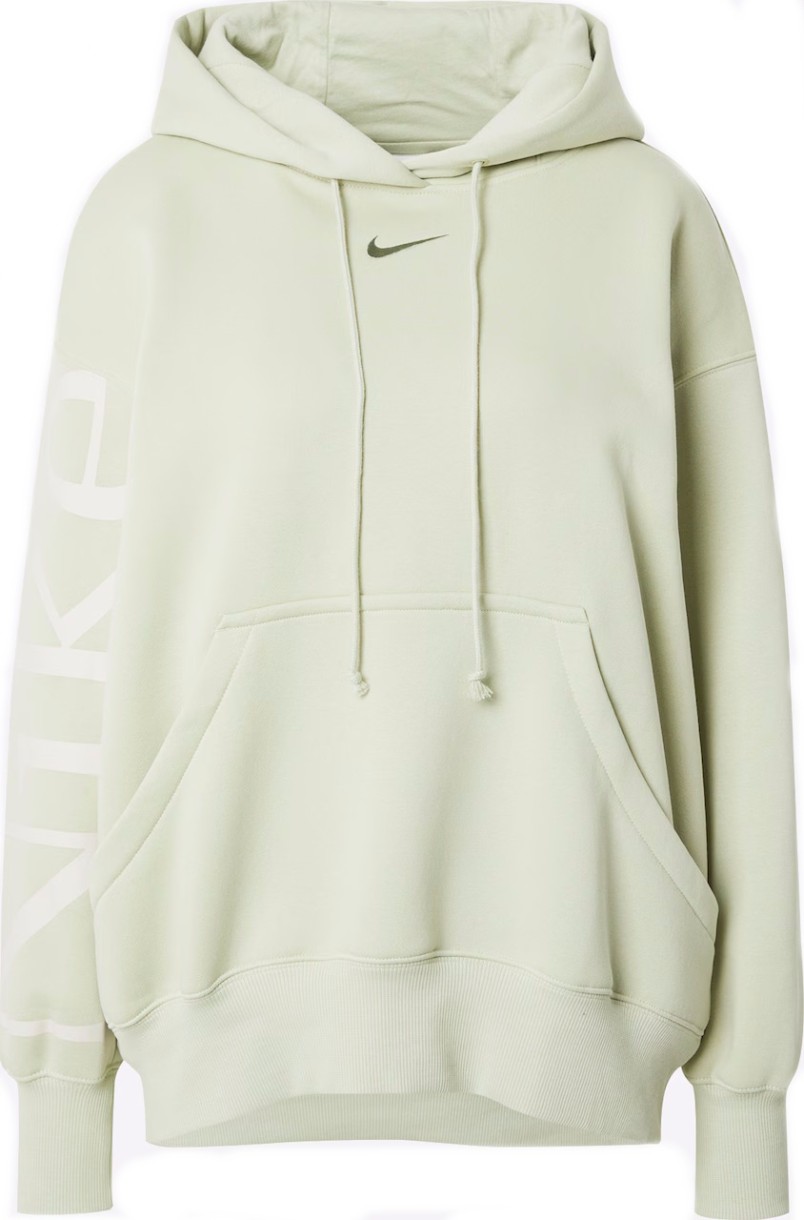 Женская толстовка Nike W Nsw Phnx Flc Os Logo Hdy Olive Aura/Light Orewood Brown/Oil Green, s.L