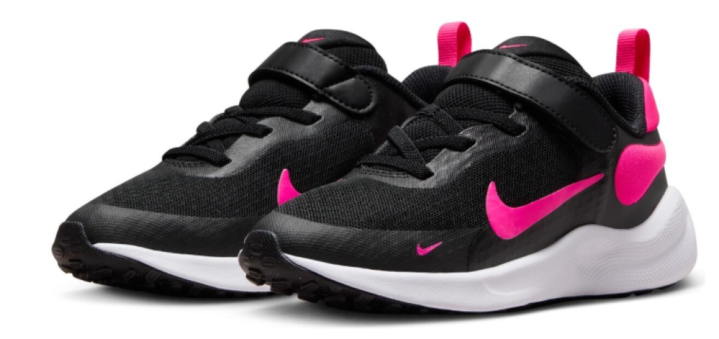 Adidași pentru copii Nike Revolution 7 Black/White/Hyper Pink, s.31.5