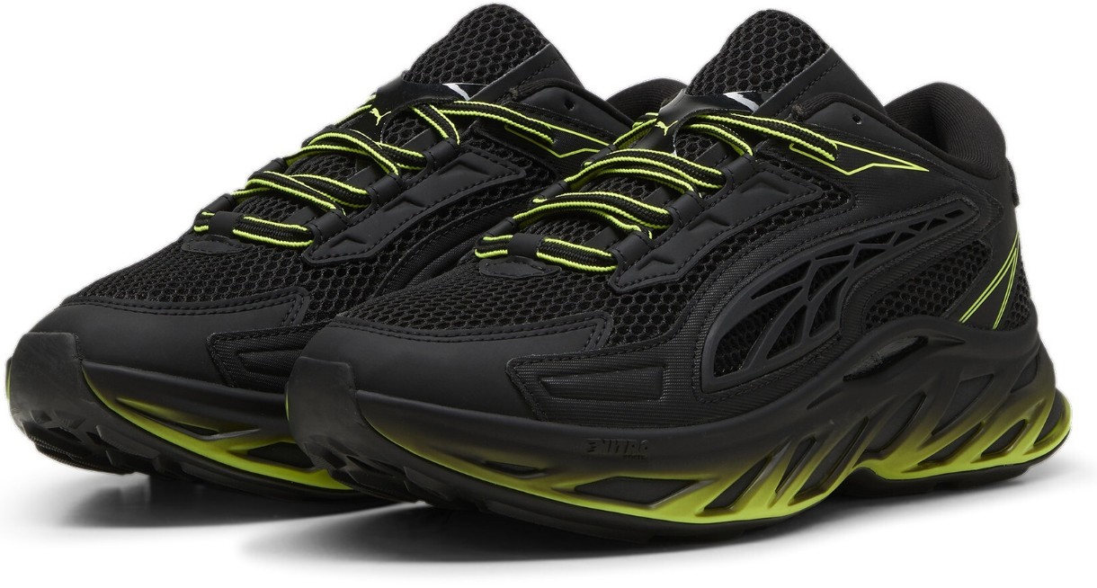 Adidași pentru bărbați Puma Exotek Nitro Racing Line Puma Black/Electric Lime, s.42