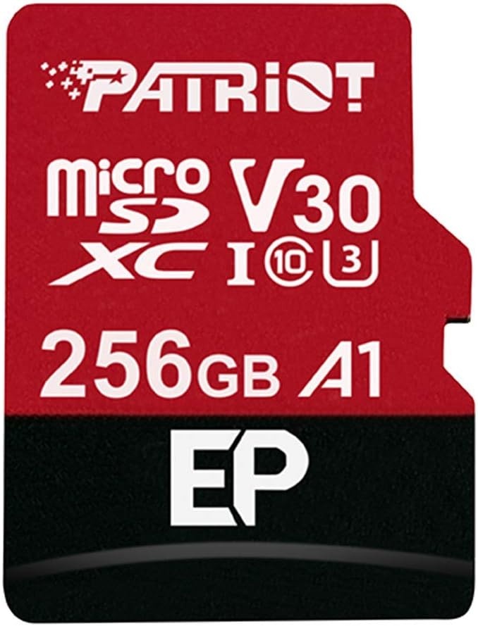 Карта памяти Patriot 256Gb LX Series microSD Class10 UHS-I A1 (V30) + SD adapter (PEF256GEP31MCX)
