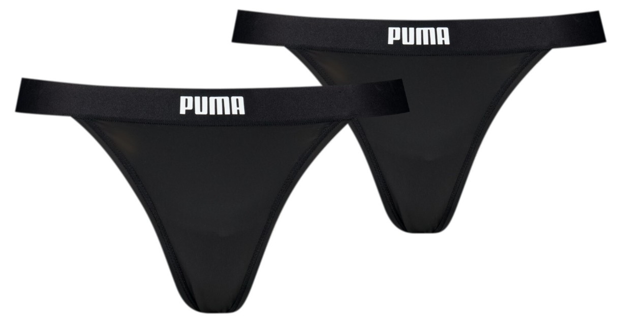 Женские трусы Puma Women Tanga String 2Packed Black, s.XS