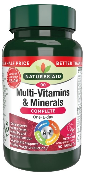 Витамины Natures Aid Multi-Vitamins & Minerals 30tab