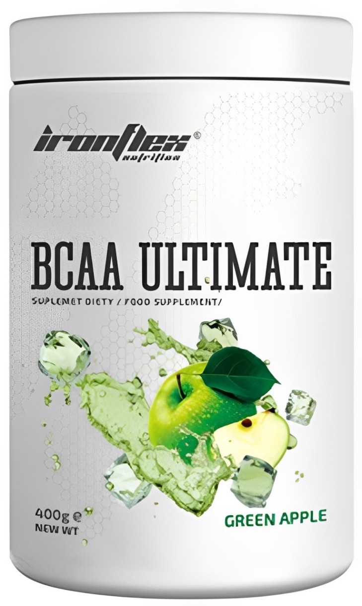 Aminoacizi IronFlex BCAA Ultimate 400g Green Apple