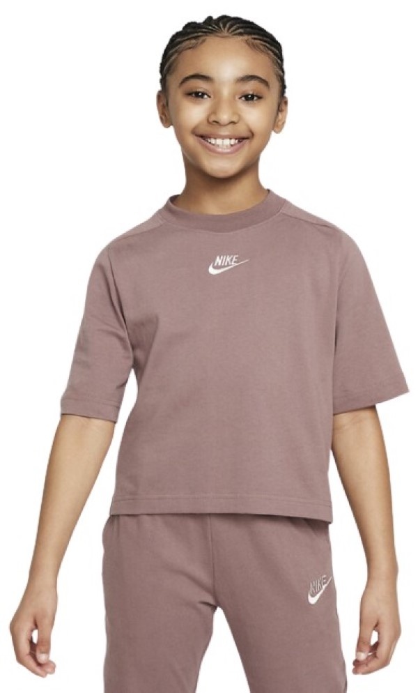 Детская футболка Nike G Nsw Ss Top Jsy Lbr Smokey Mauve/Platinum Violet, s.M