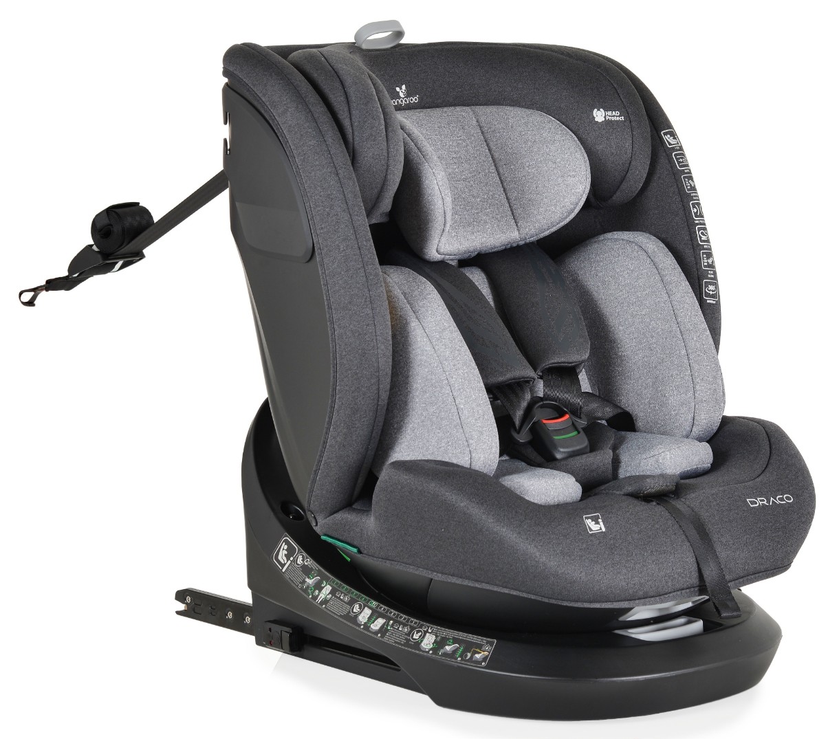 Scaun auto pentru copii Cangaroo Draco I-Size Grey