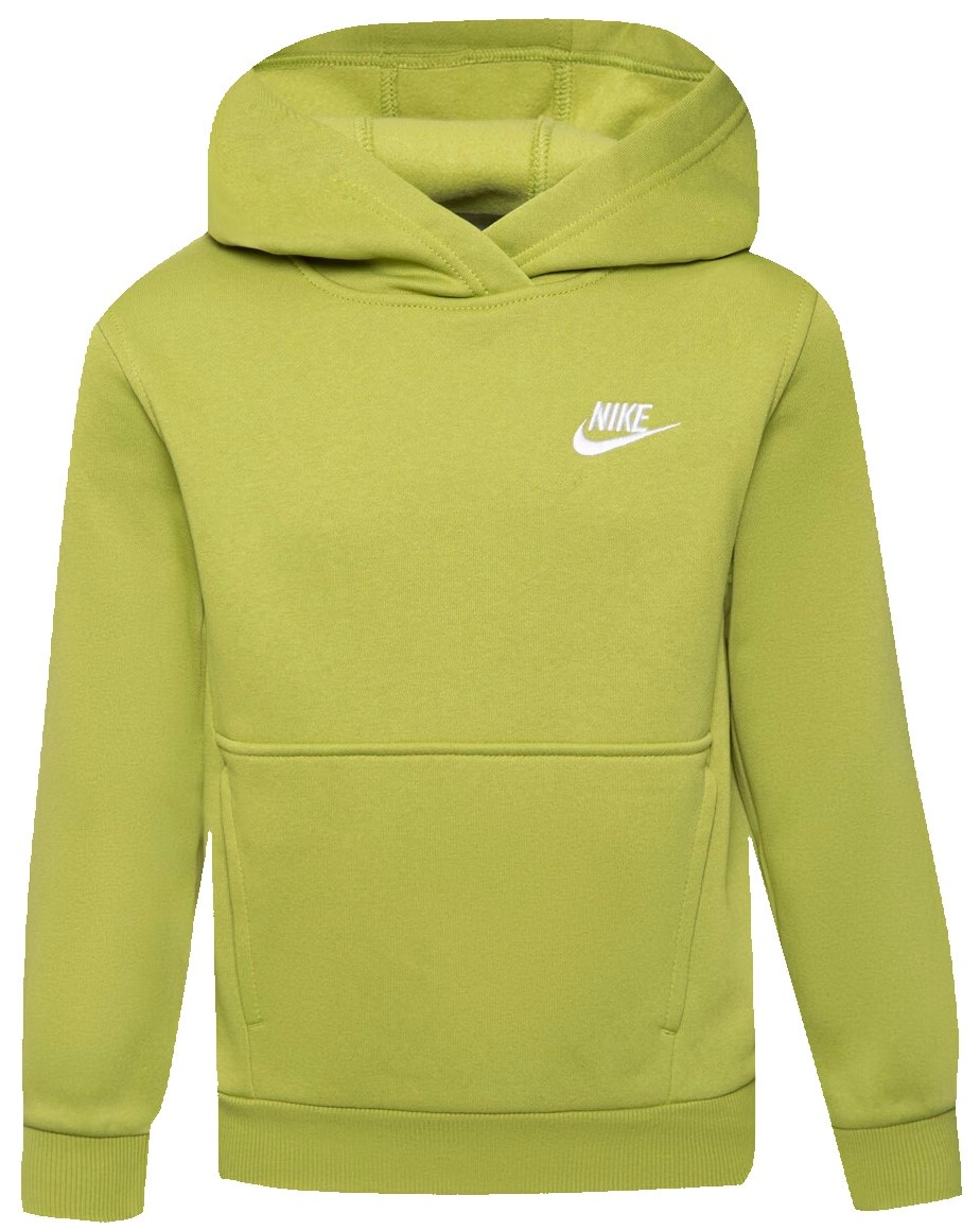 Детская толстовка Nike K Nsw Club Flc Hdy Lbr Yellowgreen, s.XS