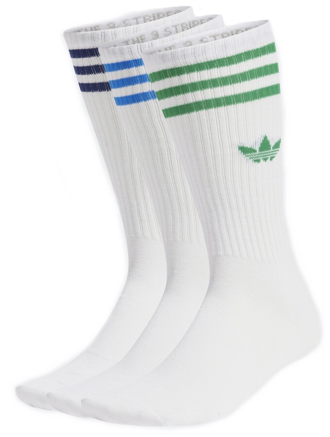 Мужские носки Adidas High Crew Sock White/Green/Dark Blue, s.XL