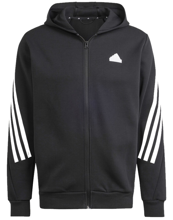 Мужская толстовка Adidas M Fi 3S Fz Black/White, s.S
