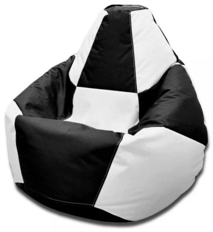 Fotoliu puf BeanBag Chess Oxford 600D L Черный/Белый