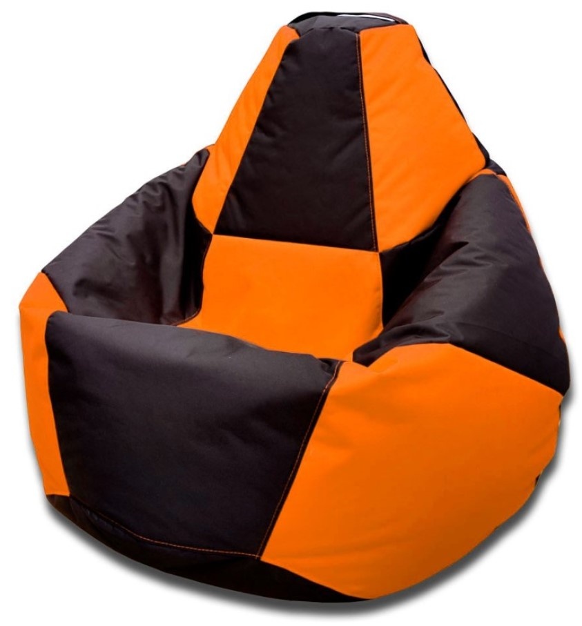 Бинбэг BeanBag Chess Oxford 600D L Черный/Оранжевый