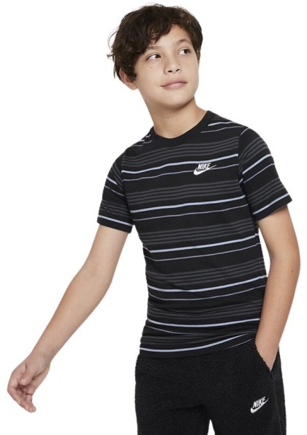 Детская футболка Nike K Nsw Tee Club Stripe Black, s.S