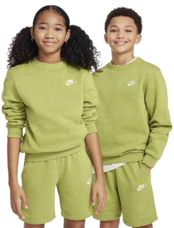 Детская толстовка Nike K Nsw Club Flc Crew Ls Lbr Pear/White, s.L