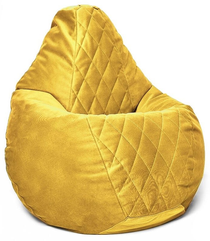 Puf BeanBag Maserrati Romb XL Galben