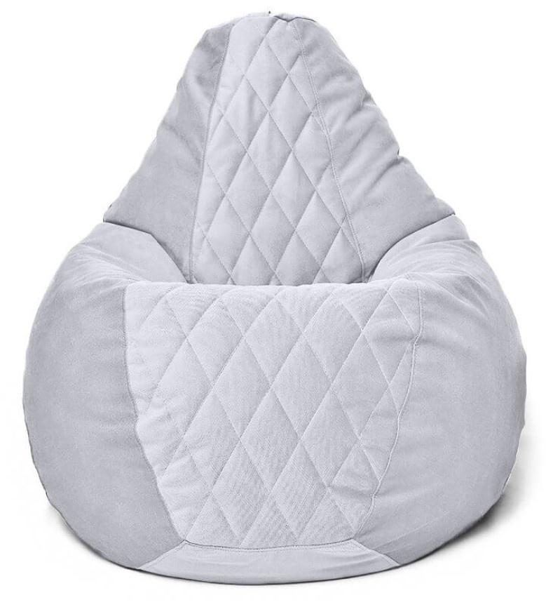 Кресло-мешок BeanBag Maserrati Romb XL Светло Серый