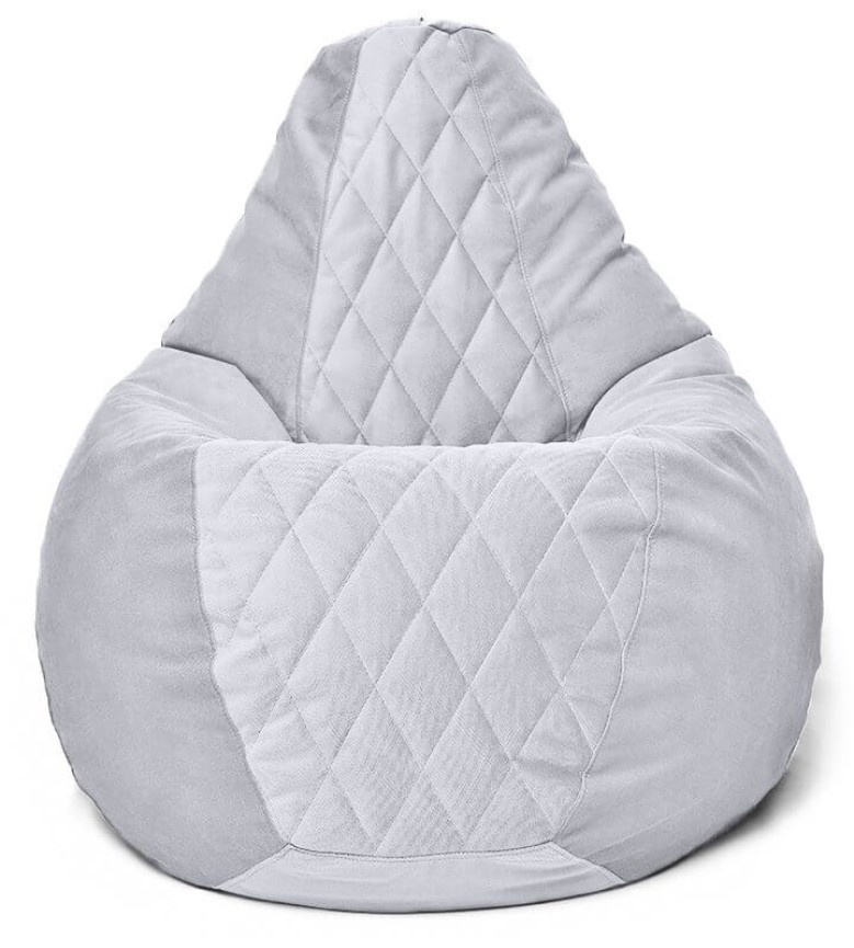 Бинбэг BeanBag Maserrati Romb XL Светло Серый