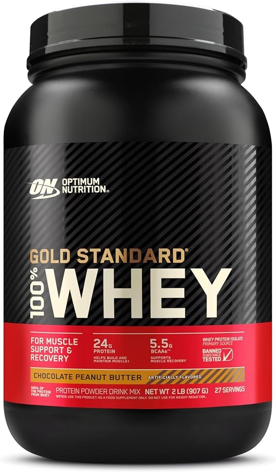 Proteină Optimum Nutrition Gold Standard 100% Whey Chocolate Peanut Butter 907g