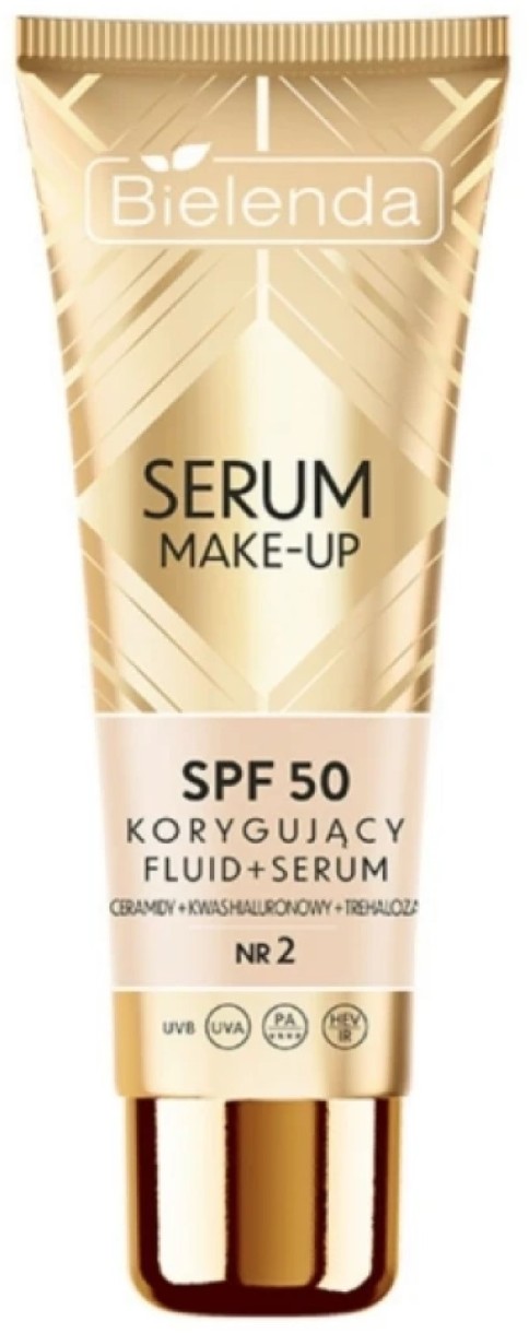 Тональный флюид для лица Bielenda Make-Up Fluid+Serum SPF50 30ml N2