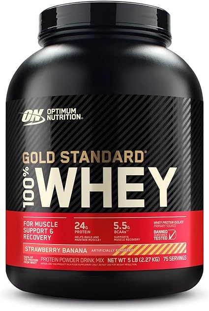 Протеин Optimum Nutrition Gold Standard 100% Whey Strawberry Banana 2270g
