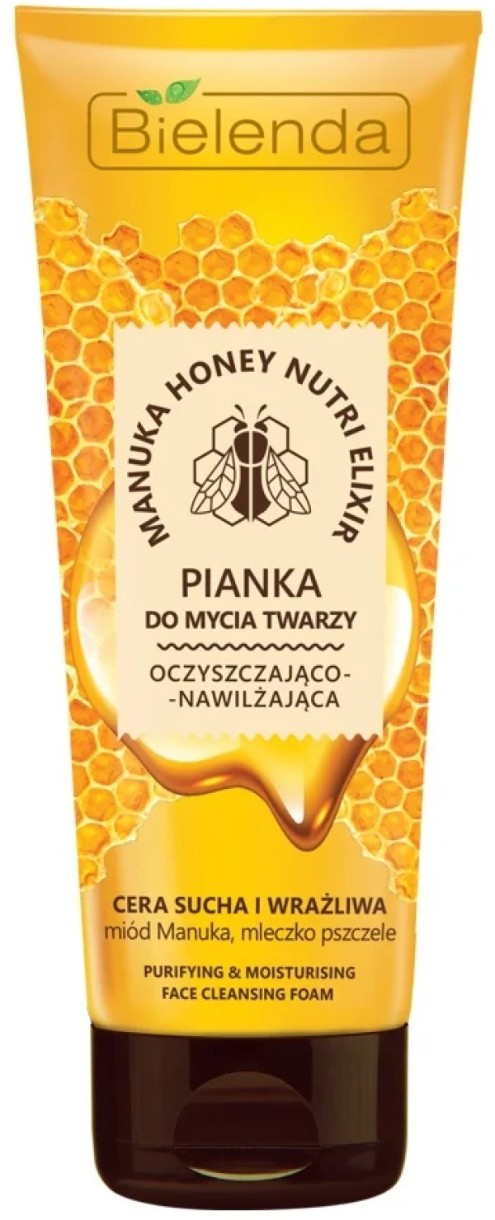 Produs de curatare tenului Bielenda Manuka Honey Nutri Elixir Moisturizing Foam 175g